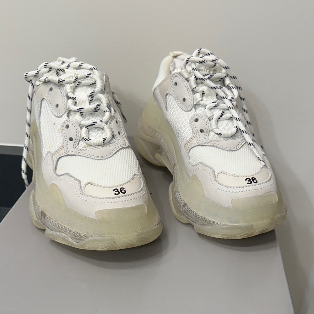 Balenciaga White Athletic Shoes